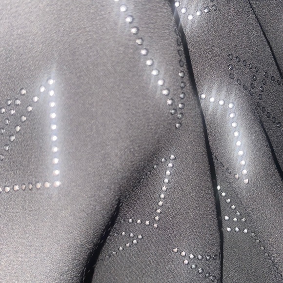 NWOT Black & Silver geometric shift dress cropped sleeve Open Back - Size Small - Picture 5 of 5